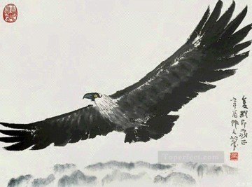 Chino Painting - Wu zuoren un águila tradicional china